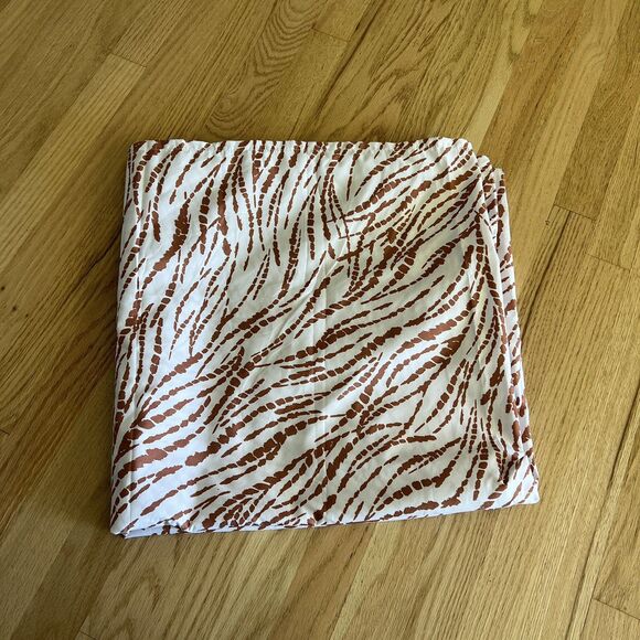 Kenneth Cole Reaction 70” x 72” Orange Zebra Fabric Shower Curtain Modern Home - Picture 1 of 4